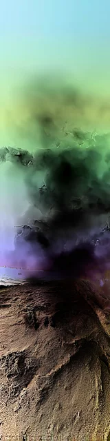 Free aesthetic bookmark featuring smoke in dark green tones